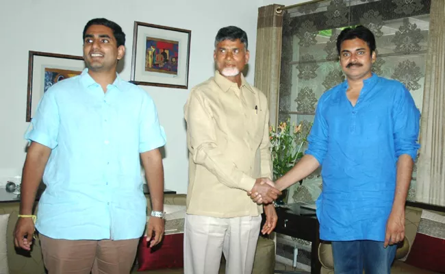 Chandrababu inner agreements with Janasena and Congress - Sakshi