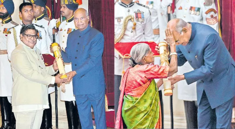 Telugu lyricist Sirivennela Seetharama Sastry conferred the Padma Shri - Sakshi