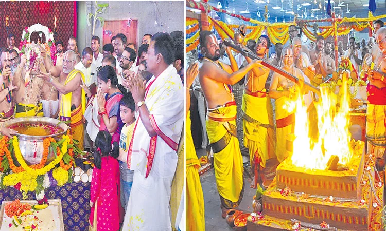 Annual Brahmotsavas of Sri Lakshmi narasimha swamy in Yadadri - Sakshi