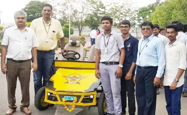 Diploma Students Innovated New Car in Krishna - Sakshi