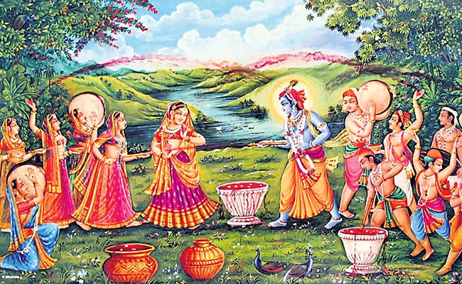 Krishna And Balarama took to the forest together with the cow - Sakshi