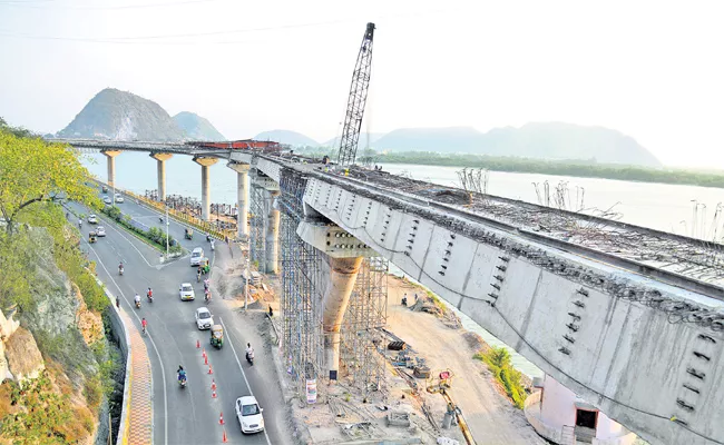 Durga Temple Flyover Is Still In Construction Only - Sakshi