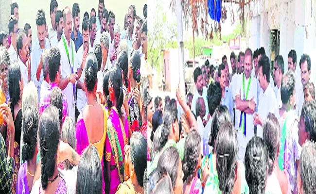 Dwakra Women Sharing Their Problems With MLA Srikanth Reddy - Sakshi