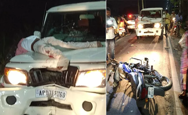 Bike Accident At Near To Chandrababu Home In Amravati - Sakshi