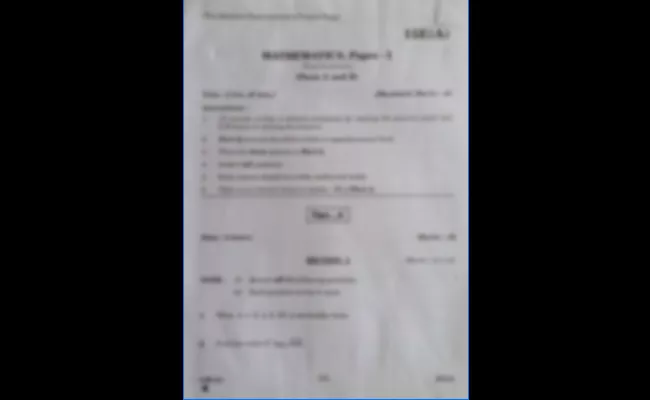 Tenth Class Maths Question Paper In Social Media - Sakshi