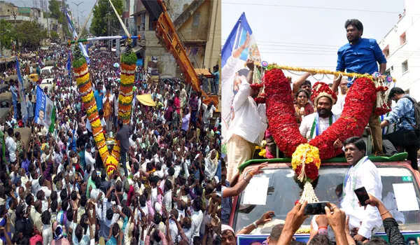  YSRCP Candidates Ram Reddy, Kotamreddy Nominations In Nellore - Sakshi