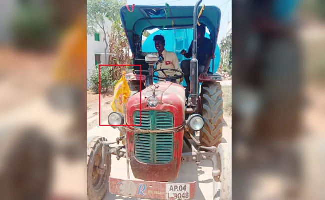 Water Supply With TDP Flags in Chittoor - Sakshi