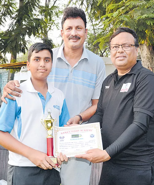 Sunneet Pair Got Under 14 Tennis Title - Sakshi