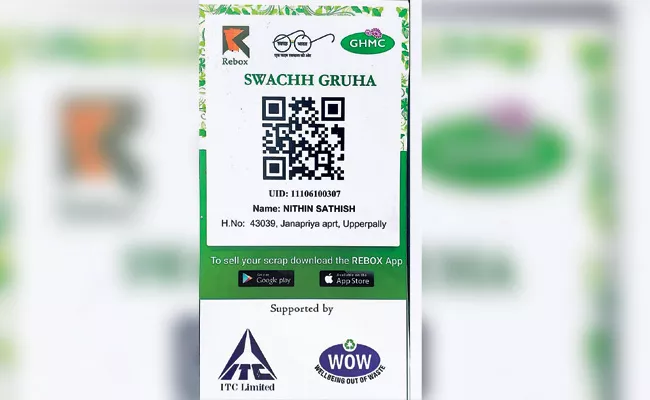 QR Code For Garbage collection in Hyderabad - Sakshi