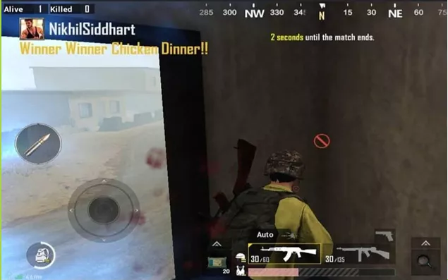 Hero Nikhil wins chicken dinner in pubg without kills - Sakshi