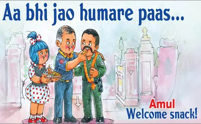 Amul Pays Abhinandan a Tribute with Mooch Love - Sakshi