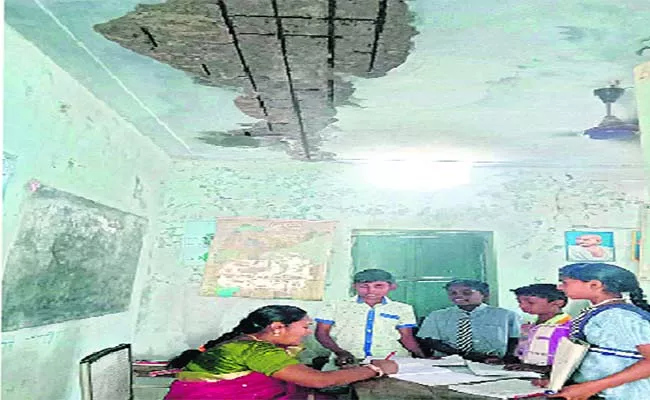  School Building Is In Very Dangerous Condition - Sakshi