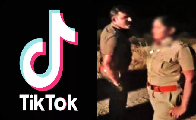 Women SI Tick Tock Video Trending in Social Media - Sakshi