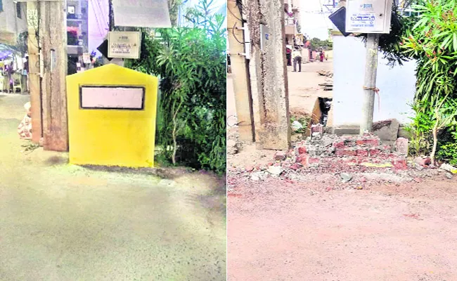 TDP Leaders Tries To Remove Memorial Stone Kavali - Sakshi