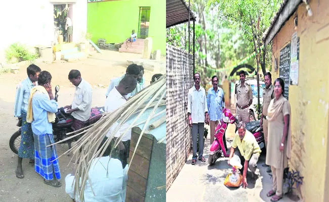 In TDP MLA Candidate Paritala Sreeram Constituency Wine Distributing To Voters - Sakshi