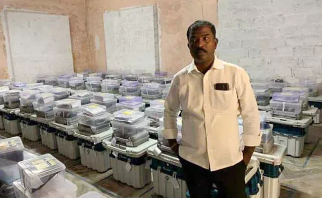 TRS Leader Arrested For Taking Photo Inside EVM Strongroom - Sakshi