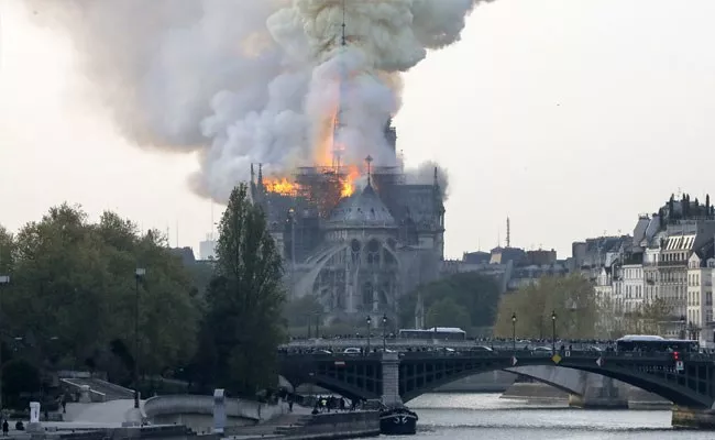 850-year-old Notre Dame Cathedral in Paris Partially Gutted in MassiveFire - Sakshi