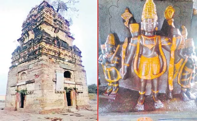 Officials Disregarding At Restoration Of Sarvatobhadra Temple - Sakshi