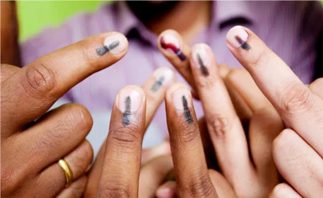 Karnataka Voters Trying to Vote Second Time - Sakshi