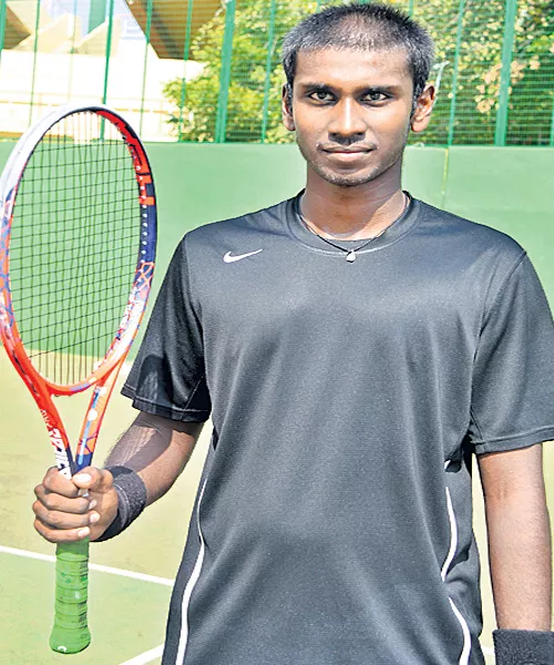 Telangana Tennis Player Sashank in Pre Quarters of Asia Tenni Tour - Sakshi