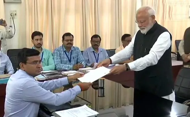 PM Modi File Nomination From Varanasi Parliamentary Seat - Sakshi