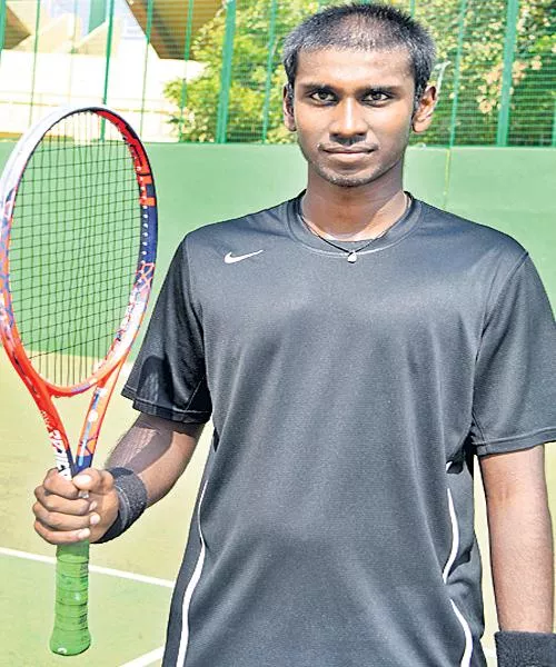 Sashank In Querters of Asian Tennis - Sakshi