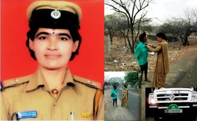 Women Police ASI Social Service in Karnataka - Sakshi