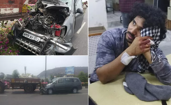 Actor Sudhakar injured in Car accident in Chiunakakani - Sakshi