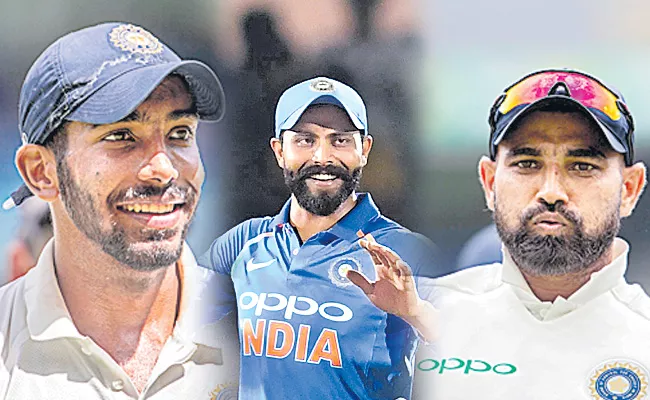 Jasprit Bumrah, Mohammed Shami, Ravindra Jadeja And Poonam Yadav Recommended For Arjuna Award - Sakshi