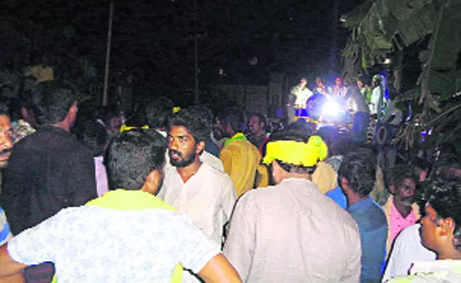 TDP Workers Gundaism in Gopalapuram - Sakshi