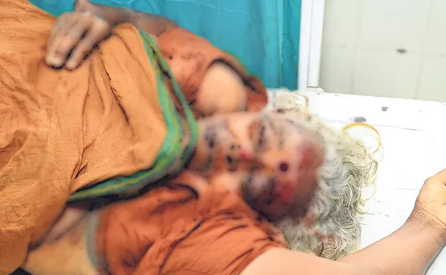 TDP Leaders Killed Old Woman In Thullur - Sakshi