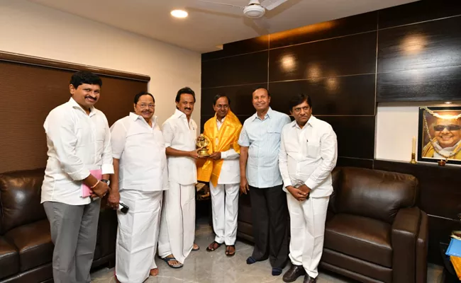 telangana CM kcr met MK Statin - Sakshi