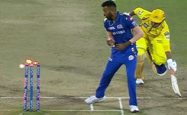 IPL 2019 Final Harbhajan on Dhoni Run Out Against Mumbai - Sakshi