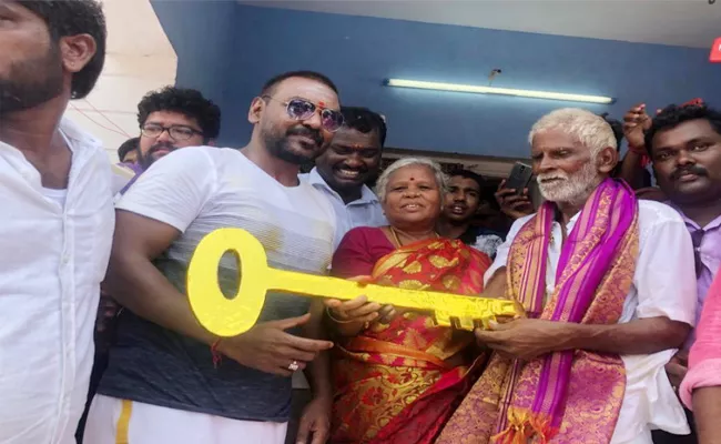 Raghava Lawrence Construction Homes For Gaja Cyclone Victims - Sakshi