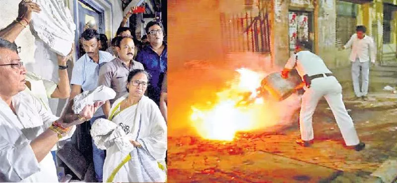 BJP, TMC workers clash during Amit Shah rally - Sakshi