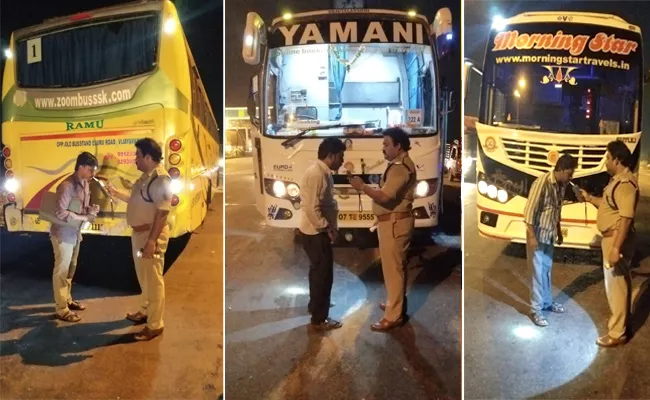 varun Private travels bus driver held in Drunk and Drive - Sakshi