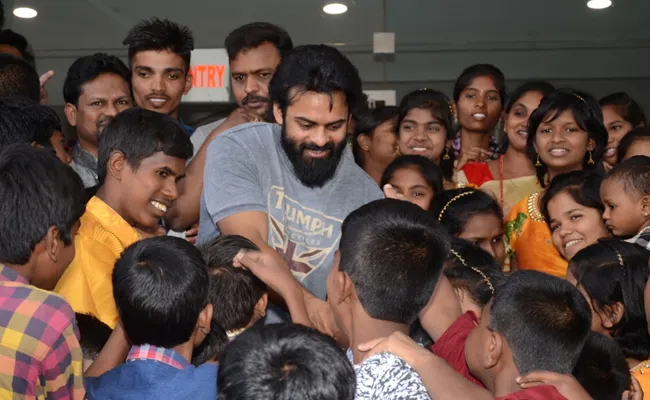 Sai Dharam Tej Arranged Avengers Special Screening for Under Privileged Kids - Sakshi