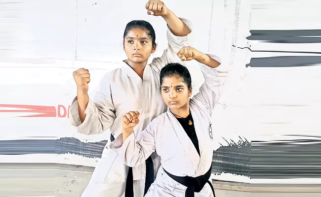 Sisters Target to World Record in Karate - Sakshi