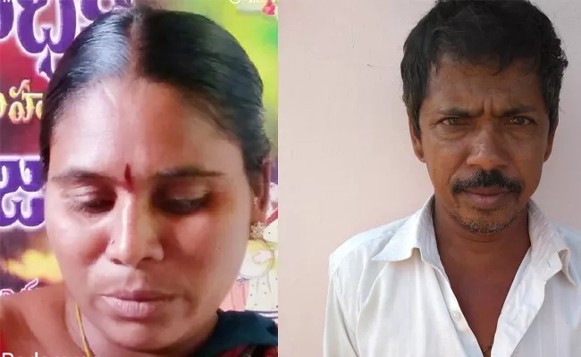 Husband Attacking Wife In Warangal - Sakshi