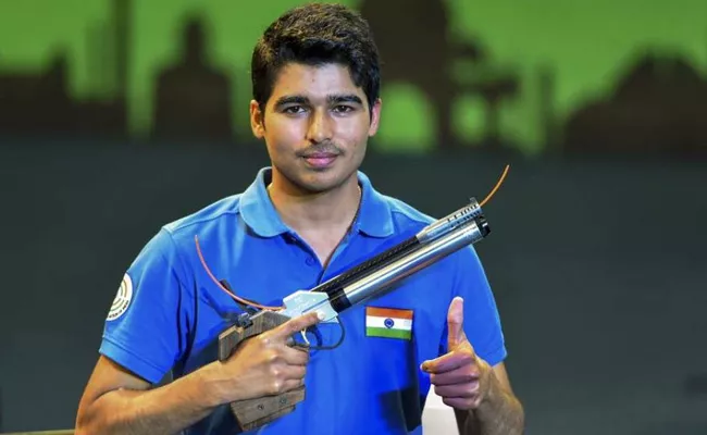 Saurabh Chaudhary WOn 10m Air Pistol Gold In ISSF World Cup - Sakshi