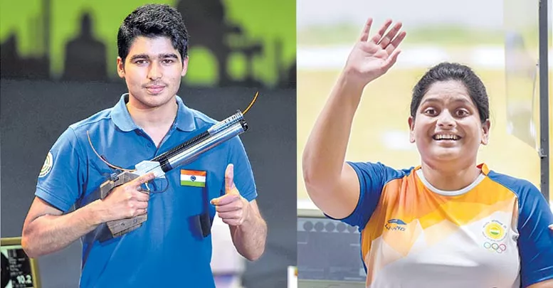 Saurabh Chaudhary and Rahi Sarnobat win gold medals - Sakshi