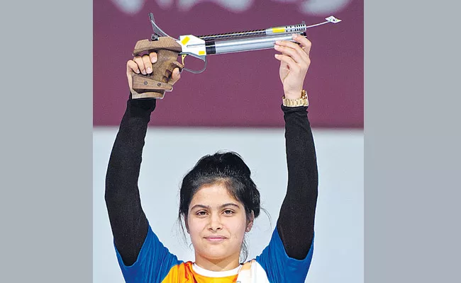 Young shooter Manu Bhaker has brought India seventh Olympic berth quota - Sakshi