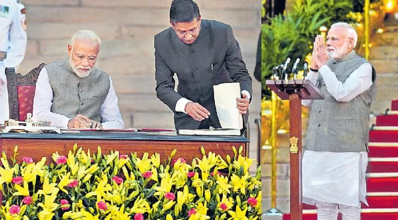 Nrendra Modi sworn in for second term as prime minister - Sakshi