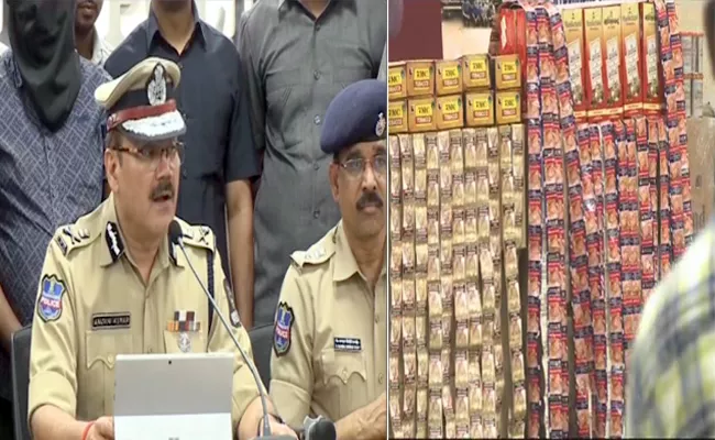 Hyderabad Police Arrest 4 Members For Illegally Transport Gutka - Sakshi