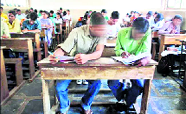 Mass Copying in Open School Exams East Godavari - Sakshi