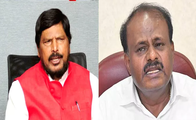 Ramdas Athawale Invitation To Kumaraswamy To Join The NDA - Sakshi