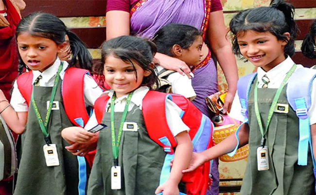 Telangana Govt And Private Schools Reopen Today - Sakshi