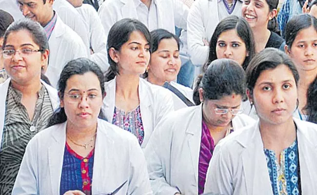 Medical Services Frozen With Junior Doctors Strike In Telangana - Sakshi