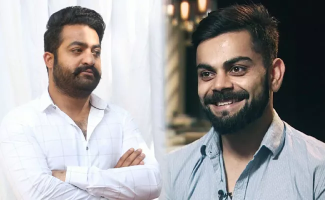 Hero Jr NTR Joins Hand With Virat Kohli - Sakshi