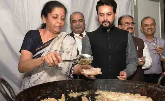 Halwa Ceremony Held At Finance Ministry Ahead Union Budget - Sakshi